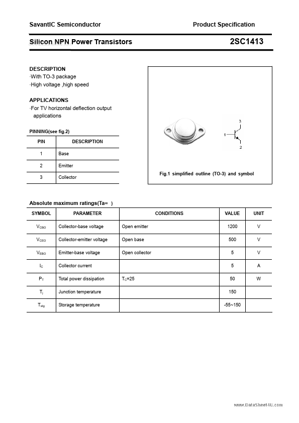 2SC1413 SavantIC