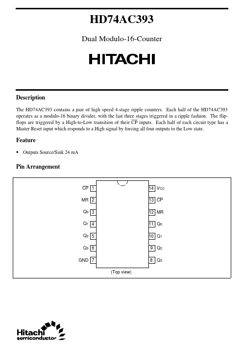 <?=HD74AC393?> डेटा पत्रक पीडीएफ