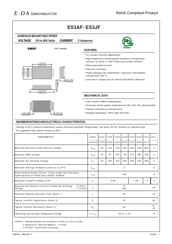 ES3EF E-DA SEMICONDUCTOR