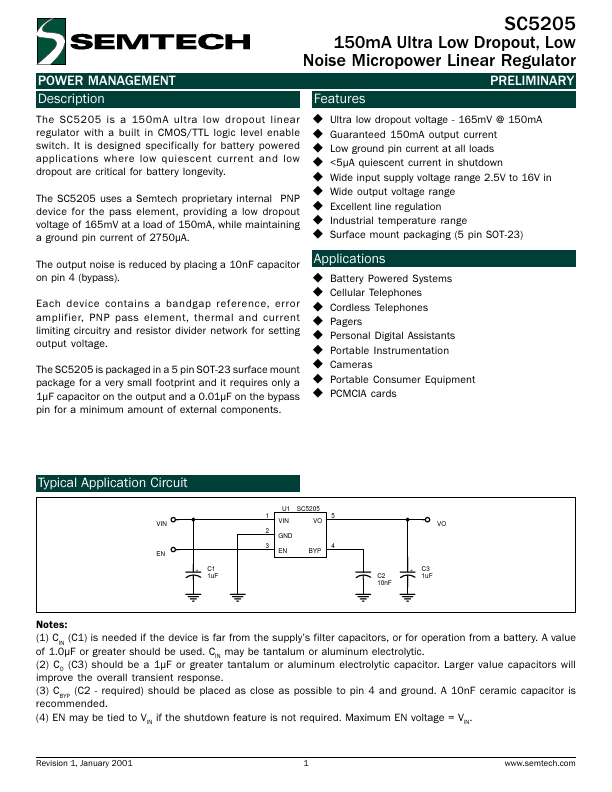 SC5205 Semtech Corporation