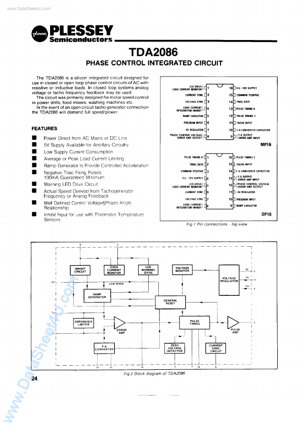 TDA2086 Plessey Semiconductors