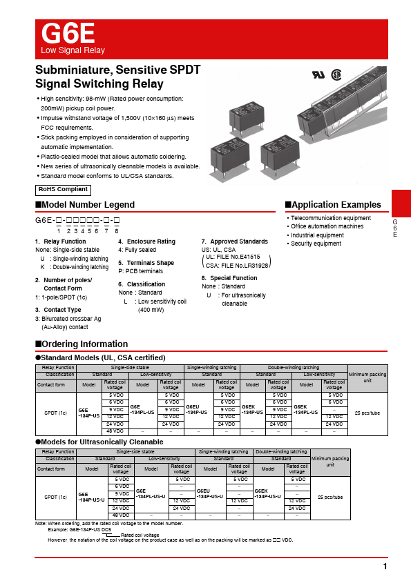 G6E-134PL Omron Corporation