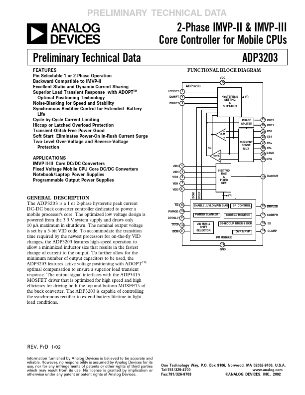 ADP3203 Analog Devices