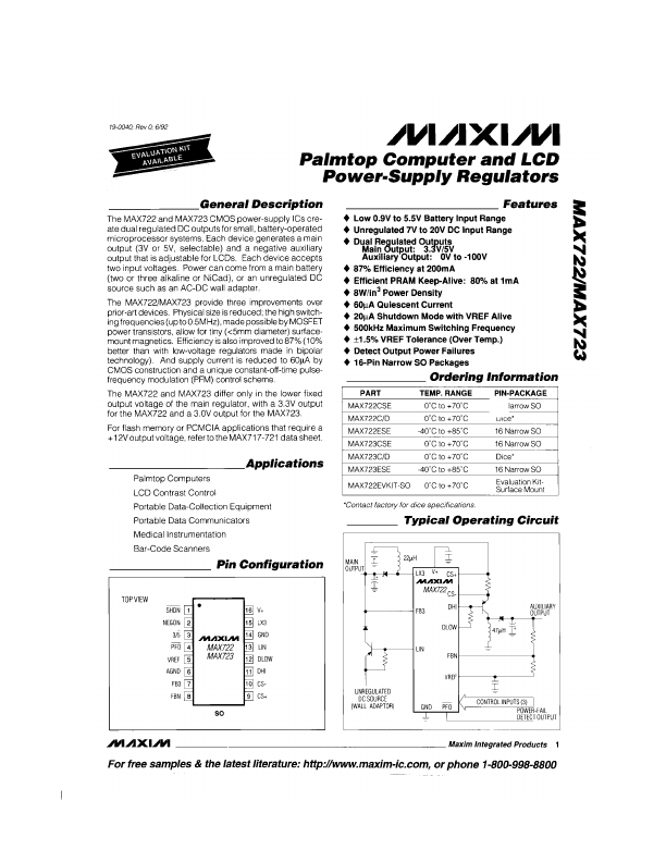 MAX723 Maxim