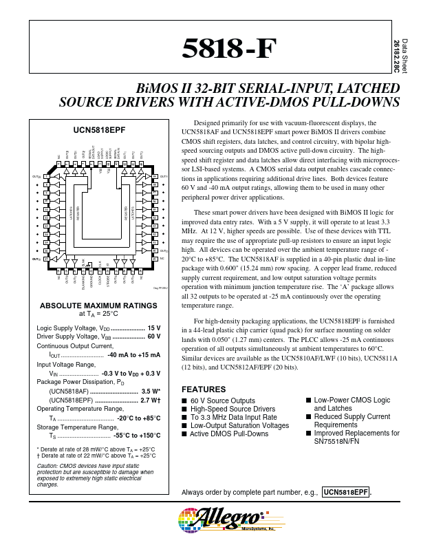 UCN5818F Allegro