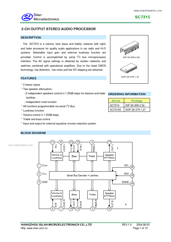 SC7315 Silan Microelectronics