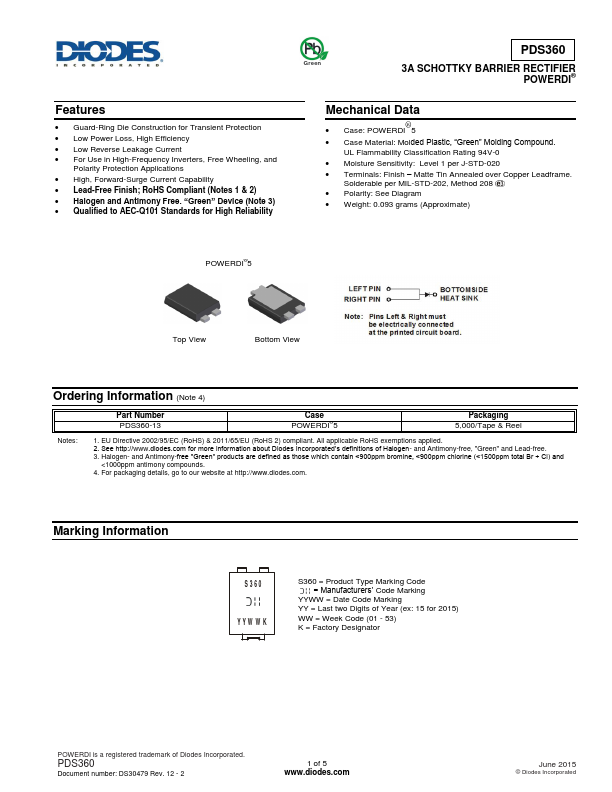 PDS360 Diodes Incorporated