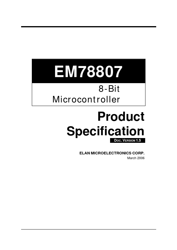 EM78807 ELAN Microelectronics