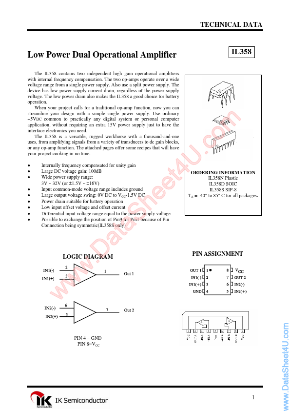 <?=IL358?> डेटा पत्रक पीडीएफ