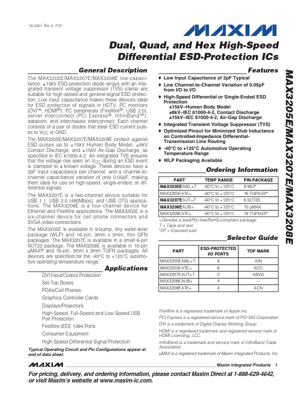 MAX3208E Maxim Integrated Products