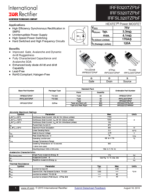 IRFS3207ZPBF