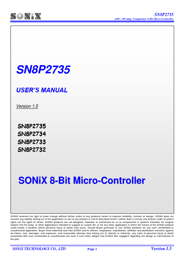 SN8P2735 Sonix