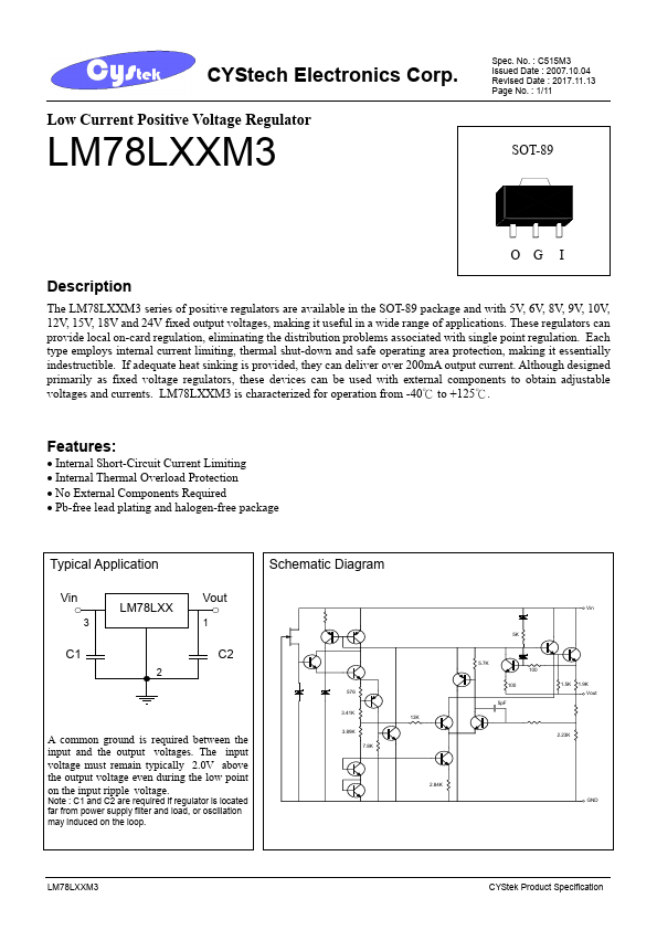 LM78L05M3 CYStech