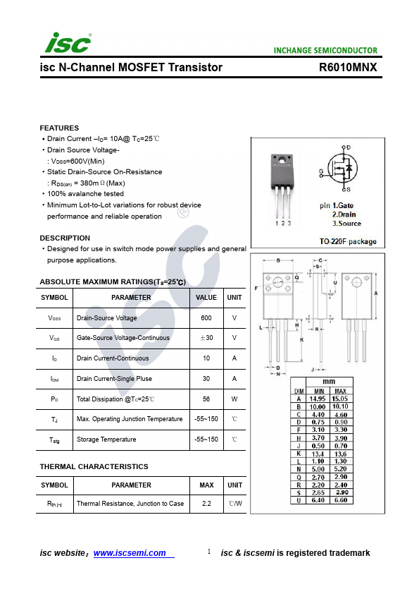 R6010MNX INCHANGE