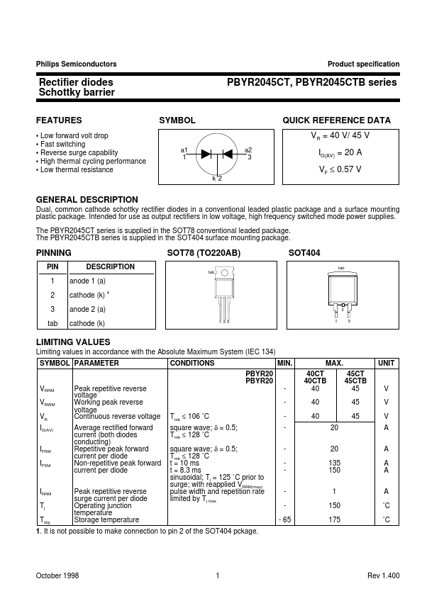 PBYR2040CTB