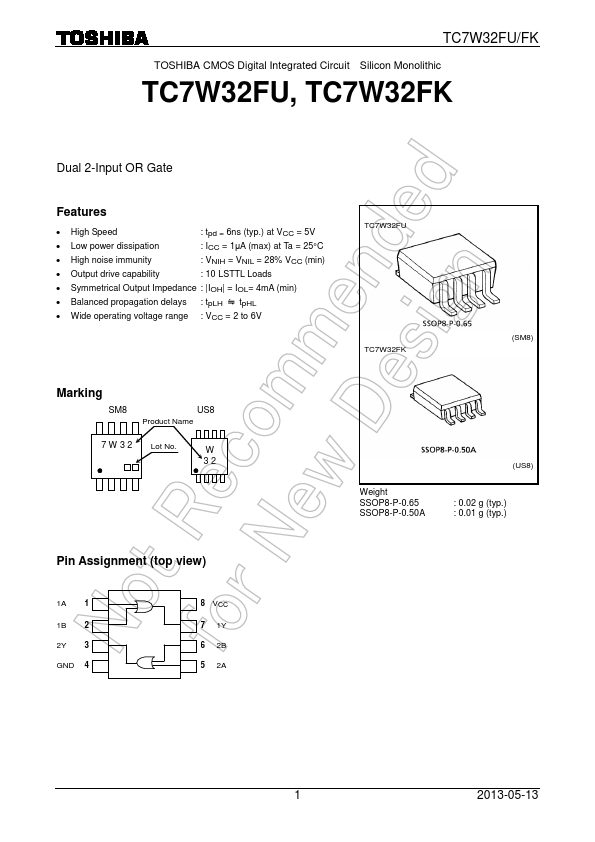 TC7W32FU Toshiba