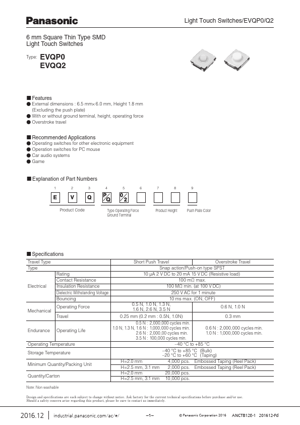 EVQP0 Panasonic