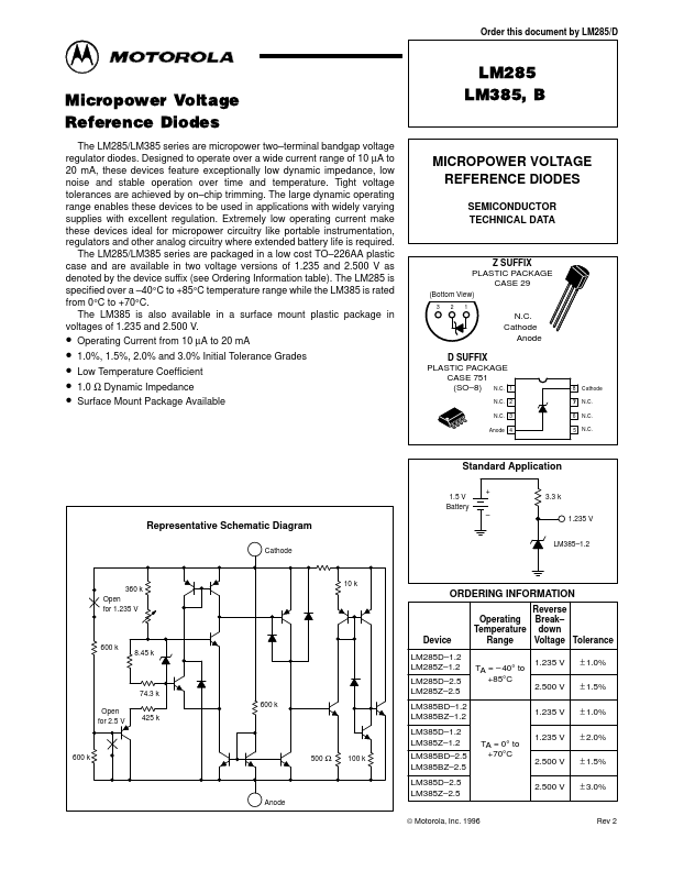 LM385 Motorola