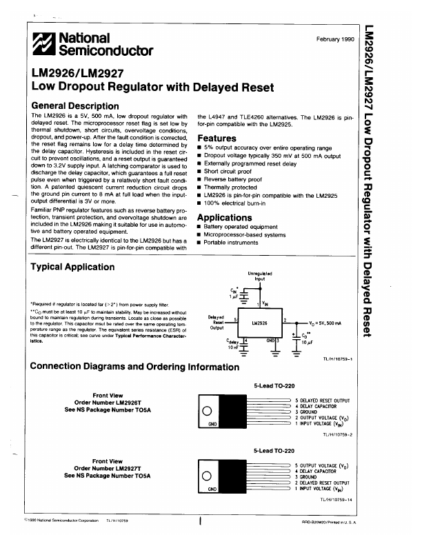 LM2927 National Semiconductor