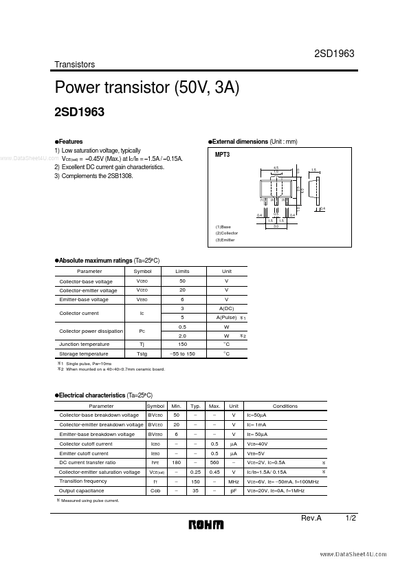 D1963 ROHM Electronics