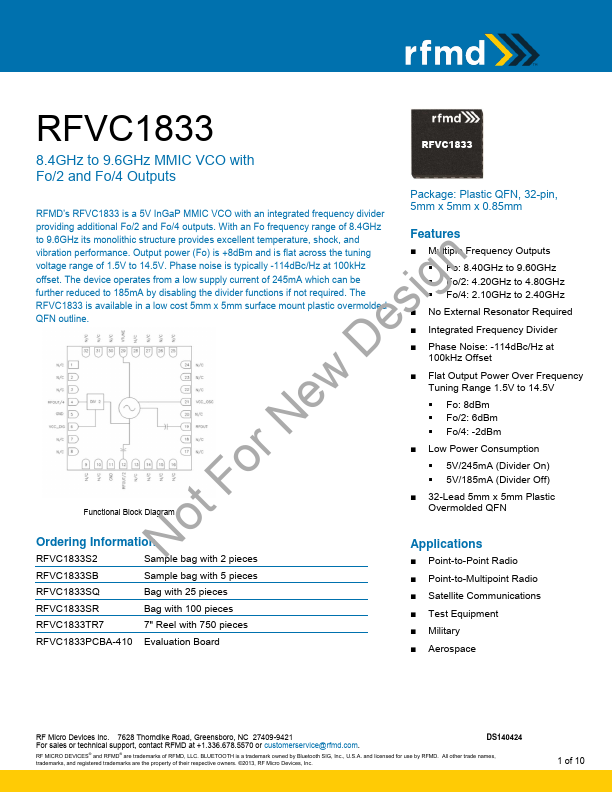 <?=RFVC1833?> डेटा पत्रक पीडीएफ