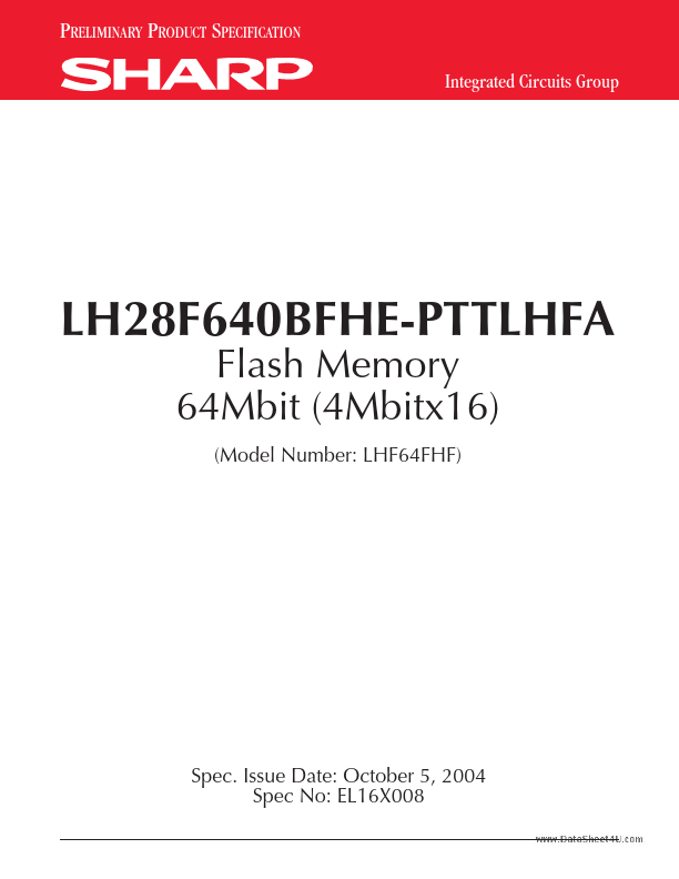 <?=LH28F640BFHE-PTTLHFA?> डेटा पत्रक पीडीएफ