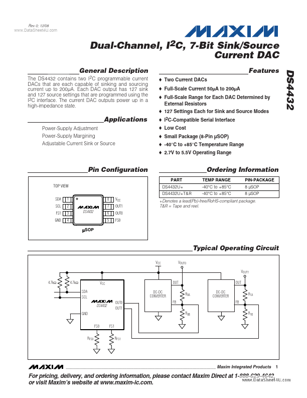 <?=DS4432?> डेटा पत्रक पीडीएफ