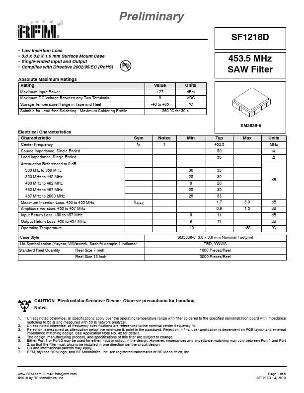 SF1218D