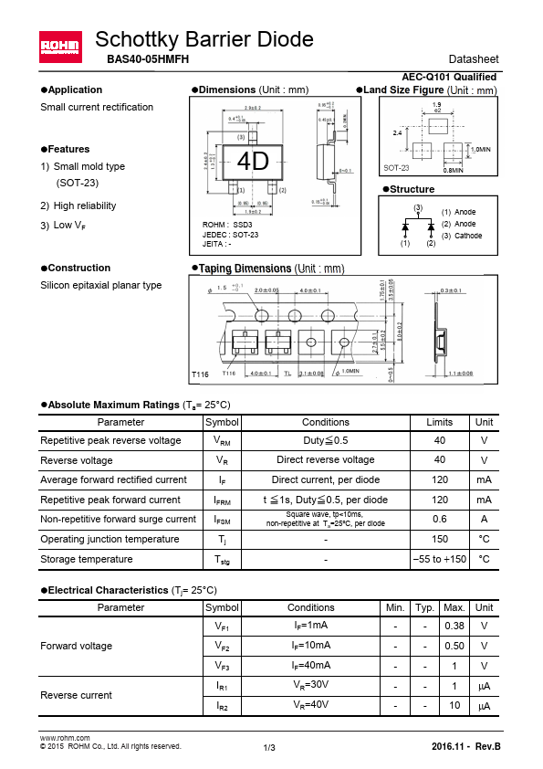 BAS40-05HMFH ROHM