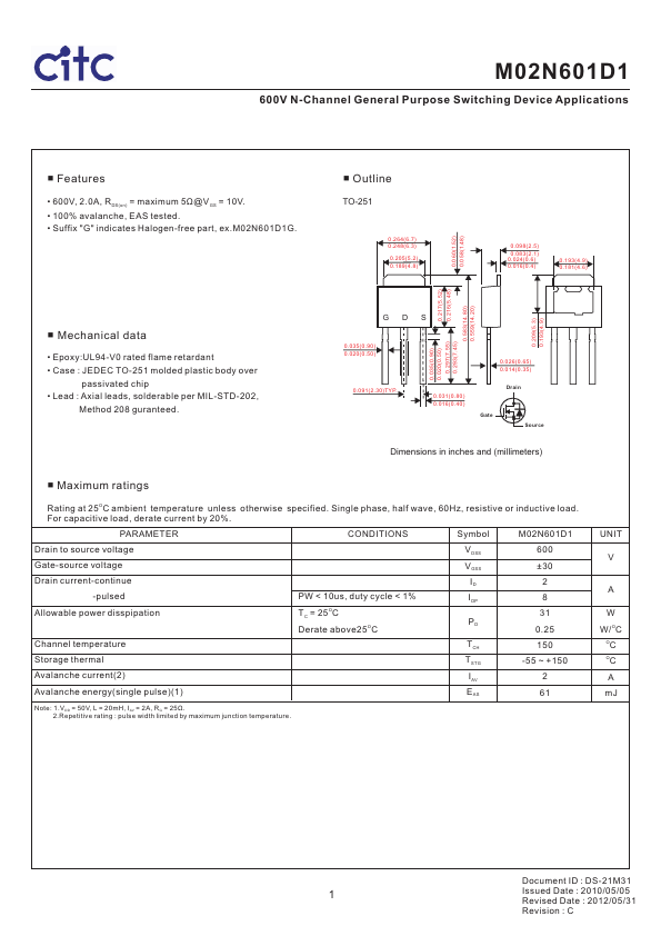 M02N601D1 CITC