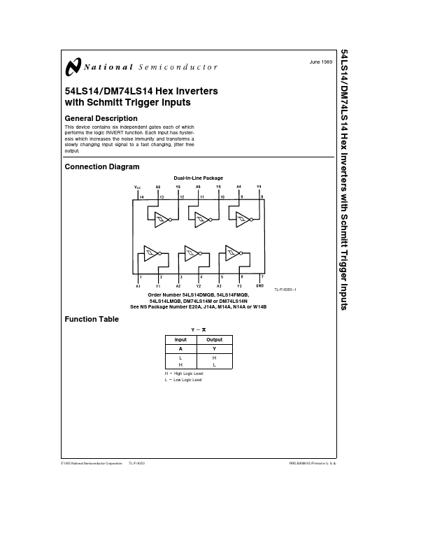 74LS14 National Semiconductor