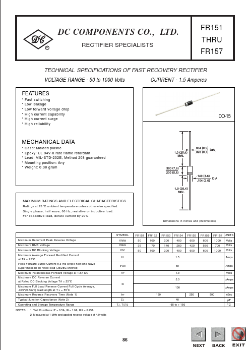 FR156 Dc Components