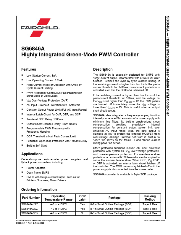 SG6846A Fairchild Semiconductor