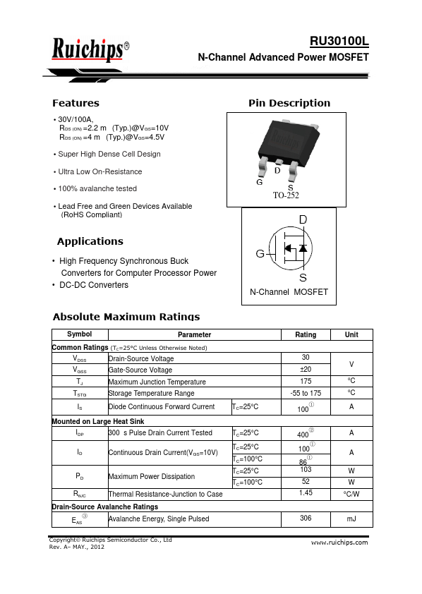 RU30100L Ruichips