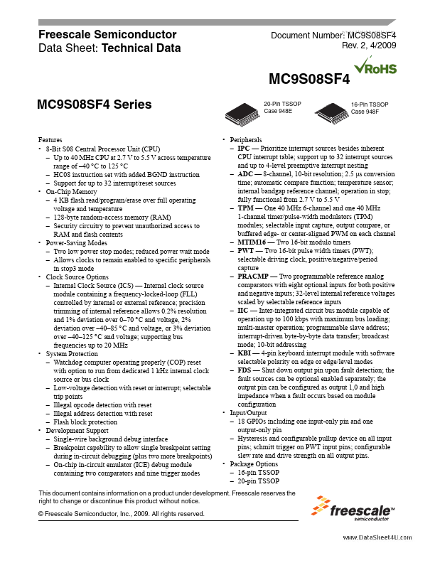 MC9S08SF4