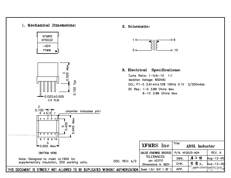 <?=XF0033-AD4?> डेटा पत्रक पीडीएफ