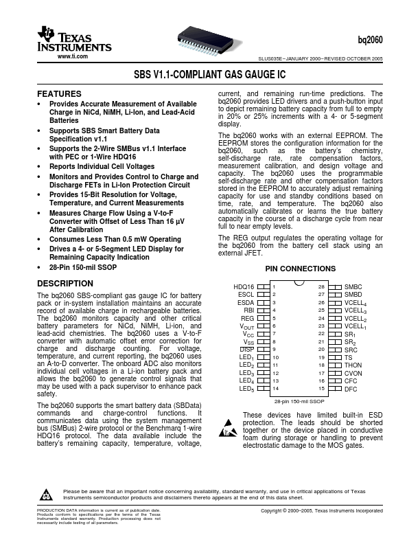 bq2060 Texas Instruments