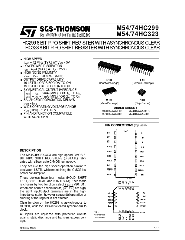 M74HC299 ST Microelectronics