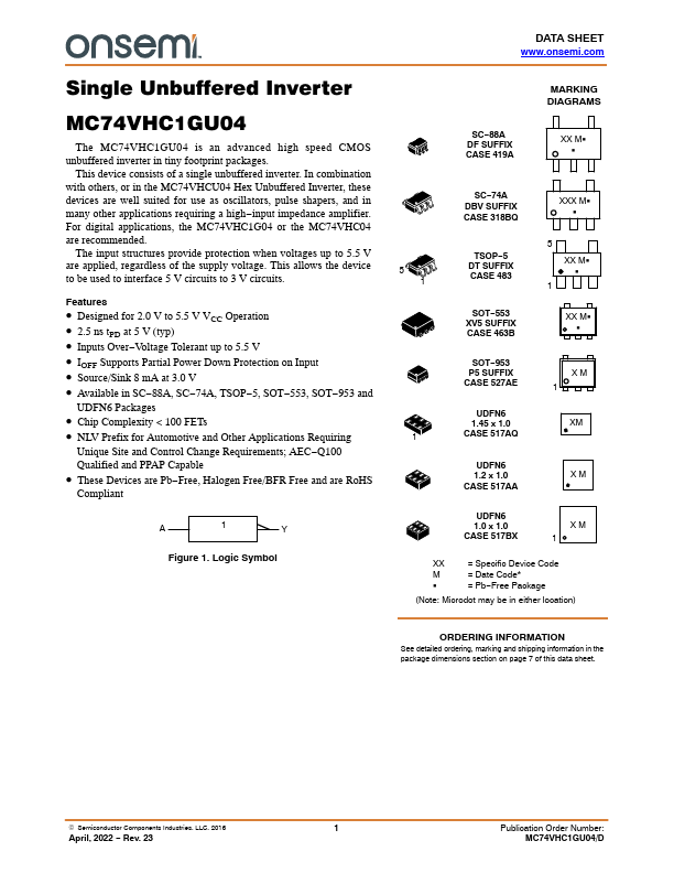 MC74VHC1GU04