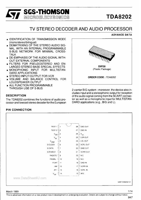 TDA8202 ST Microelectronics