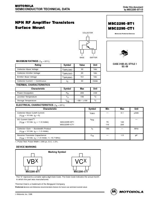 <?=MSC2295-CT1?> डेटा पत्रक पीडीएफ