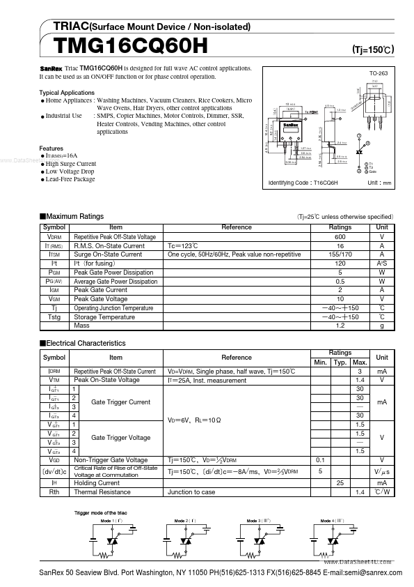 <?=TMG16CQ60H?> डेटा पत्रक पीडीएफ