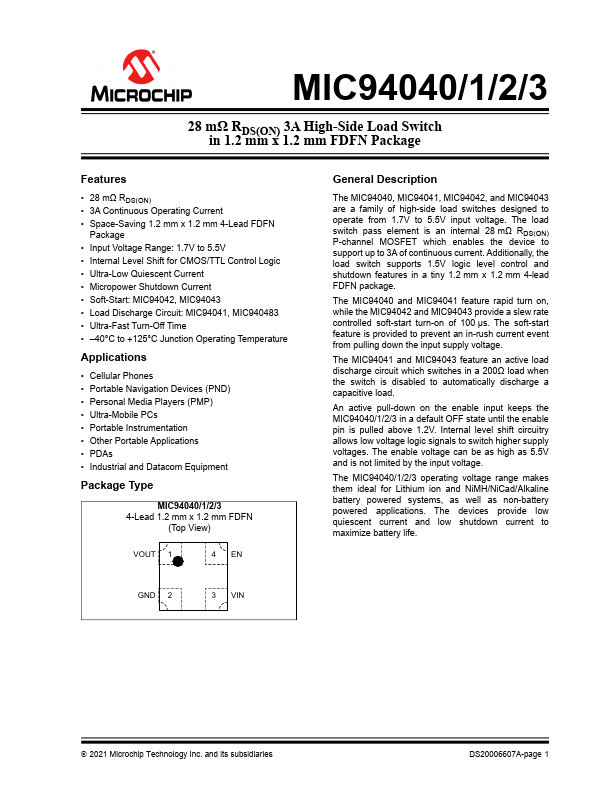 MIC94040 Microchip