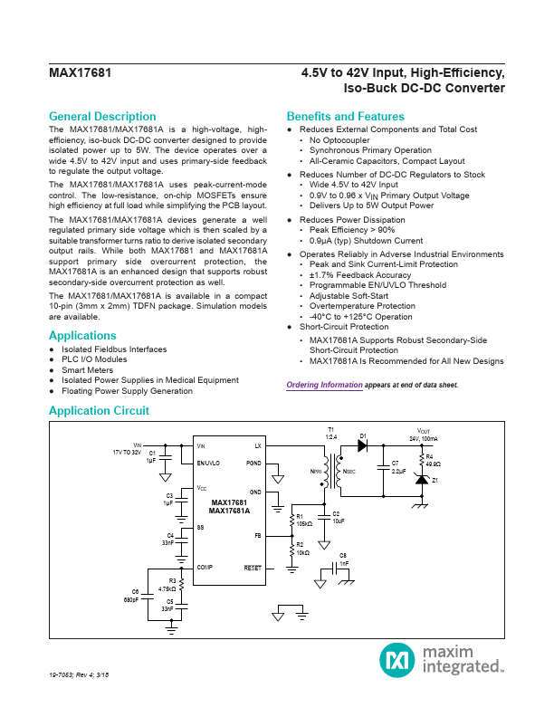<?=MAX17681?> डेटा पत्रक पीडीएफ