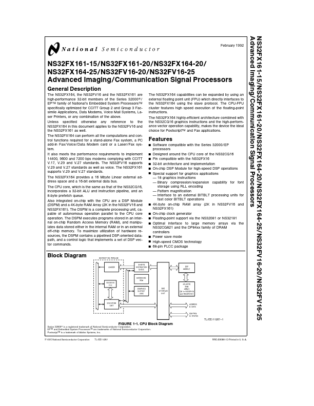 <?=NS32FX164V-25?> डेटा पत्रक पीडीएफ