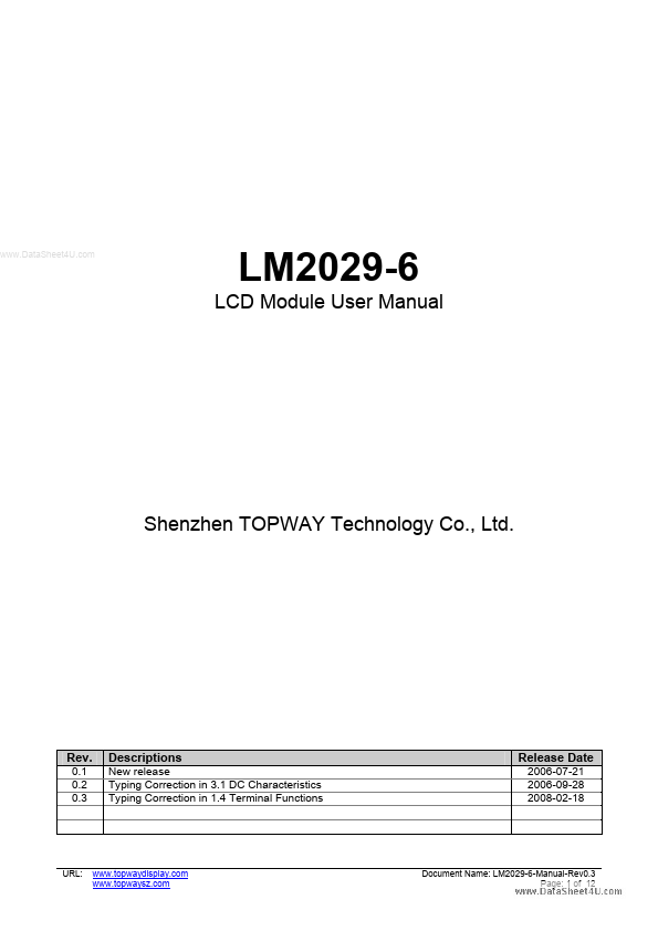 <?=LM2029-6?> डेटा पत्रक पीडीएफ