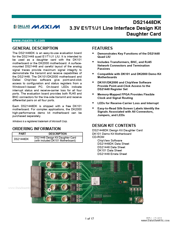 DS21448DK Maxim Integrated Products