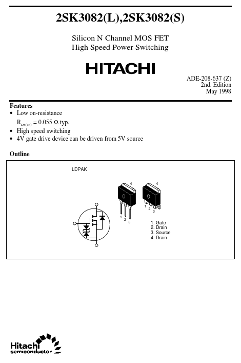 2SK3082L Hitachi Semiconductor