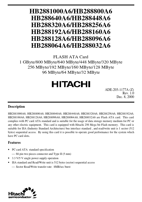 HB288064A6 Hitachi Semiconductor