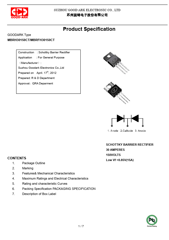 MBRH30150CT